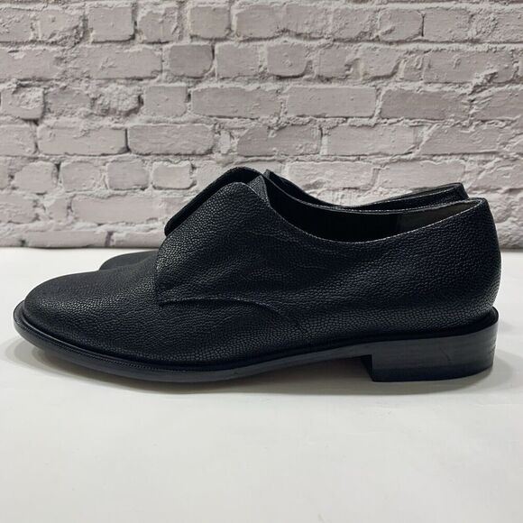 ROBERT CLERGERIE Women’s Black Slip on Leather Loafer Shoe 36.5 Made In France - Picture 3 of 16